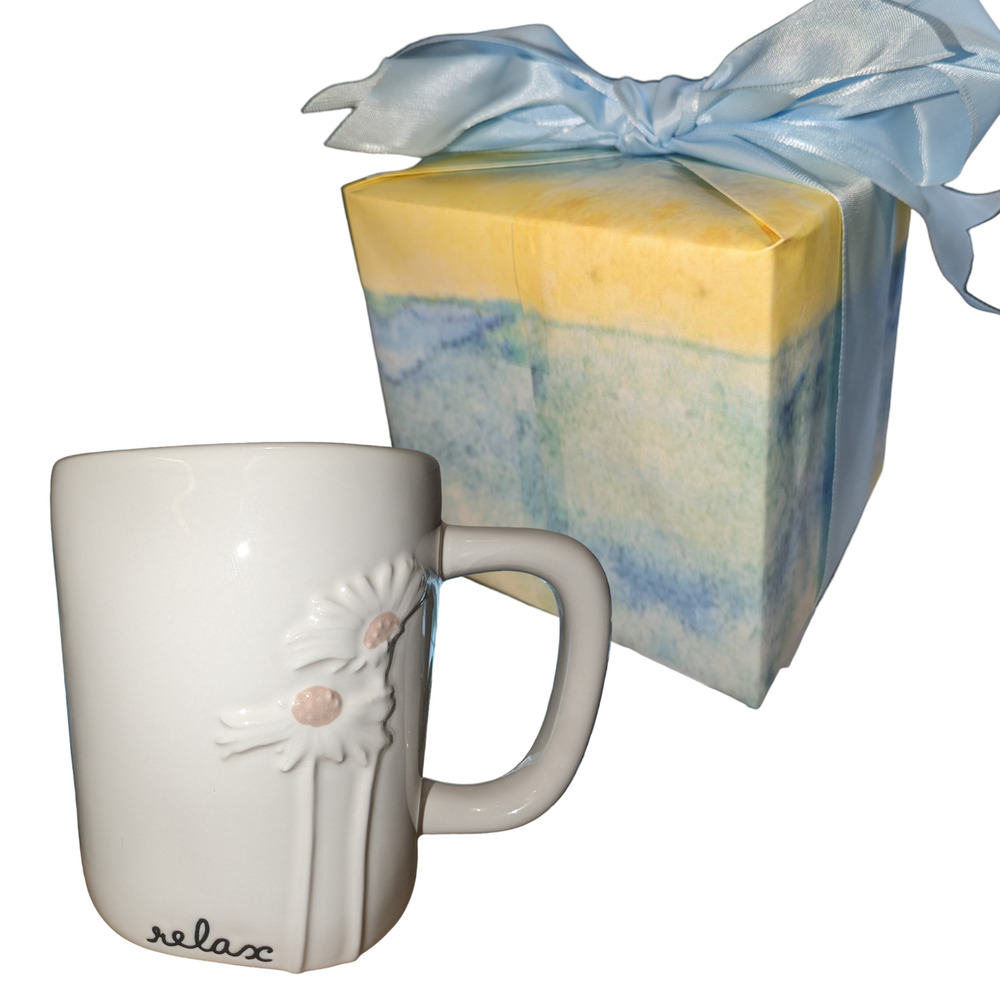 RAE DUNN "relax" Mug - Gift Wrapped!